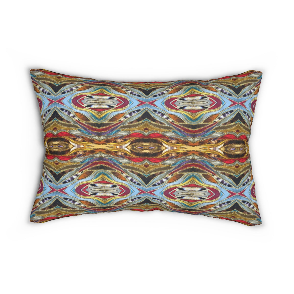 lumbar pillow with-multi colored designer print
