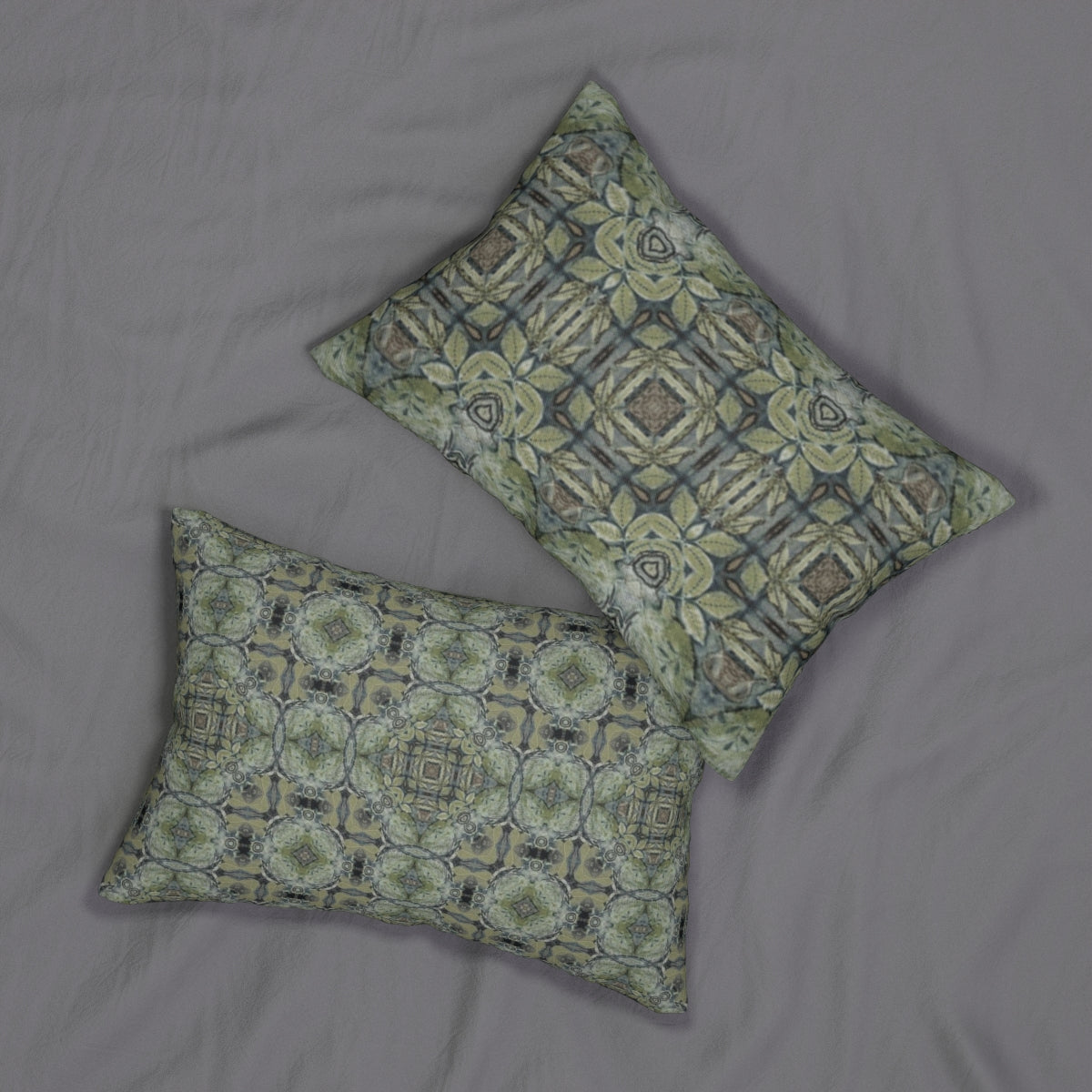 Different design on each side of boho chic lumber pillow
