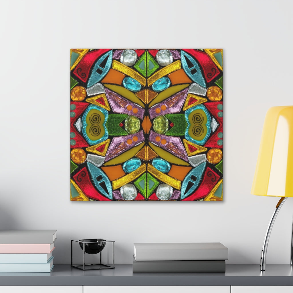 stylish home decor art print of colorful glass abstract