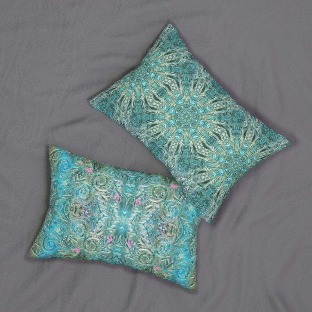two sided designer lumbar pillows